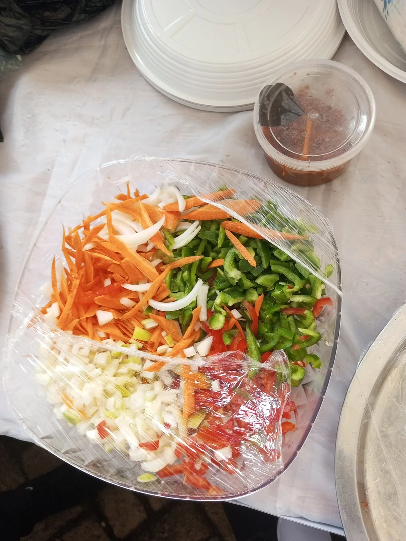 Colourful vegetable salad